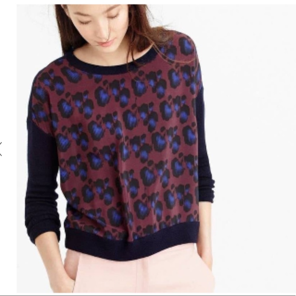 J.crew cheetah print sweater